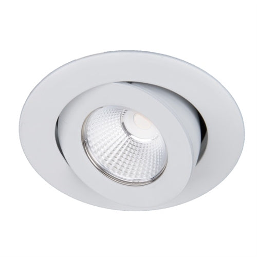 WAC R3BRA-NWD-WT Ocularc Round Recessed Lighting, Dim-to-Warm Color Temperature, Narrow Flood Beam, 3000K-1800K, White