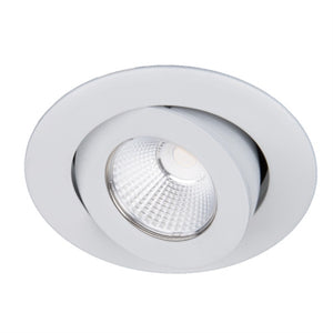 WAC R3BRA-SWD-WT Ocularc Round Recessed Lighting, Dim-to-Warm Color Temperature, Spot Beam, 3000K-1800K, White