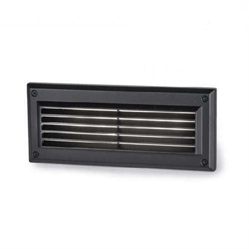 WAC Lighting WL-5205-30-ABK 5.5W Endurance LED Brick Lights Louver Step And Wall Light, 120V, 3000K Color Temperature, 90 CRI, 45 Lumens, Architectural Black