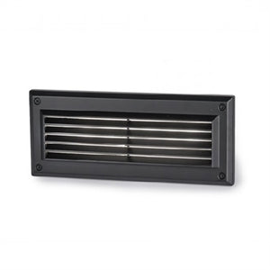 WAC Lighting WL-5205-30-ABK 5.5W Endurance LED Brick Lights Louver Step And Wall Light, 120V, 3000K Color Temperature, 90 CRI, 45 Lumens, Architectural Black