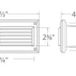 WAC Lighting WL-5205-30-ABK 5.5W Endurance LED Brick Lights Louver Step And Wall Light, 120V, 3000K Color Temperature, 90 CRI, 45 Lumens, Architectural Black