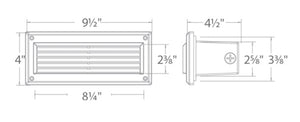 WAC Lighting WL-5205-30-ABK 5.5W Endurance LED Brick Lights Louver Step And Wall Light, 120V, 3000K Color Temperature, 90 CRI, 45 Lumens, Architectural Black