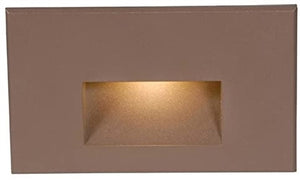 WAC Lighting WL-LED100-C-BBR 3.5W Horizontal Rectangle LED Step Light, 120V, 3000K Color Temperature, Bronze on Brass