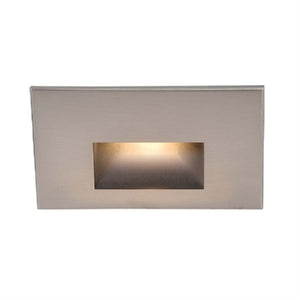 WAC Lighting WL-LED100C-BN 3.5W Horizontal Rectangle LED Step Light, 120V, 3000K Color Temperature, Brushed Nickel on Aluminium