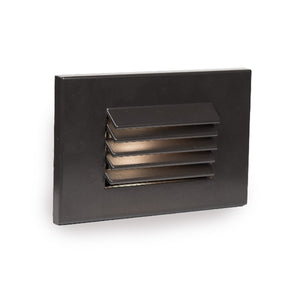 WAC Lighting WL-LED120-AM-BZ 3.5W Horizontal Rectangle LED Step Light, 120V, Amber Light, Black on Aluminium