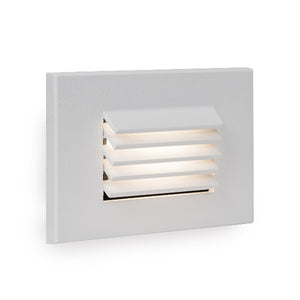 WAC Lighting WL-LED120-AM-WT 3.5W Horizontal Rectangle LED Step Light, 120V, Amber Light, White on Aluminium
