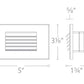 WAC Lighting WL-LED120-AM-WT 3.5W Horizontal Rectangle LED Step Light, 120V, Amber Light, White on Aluminium