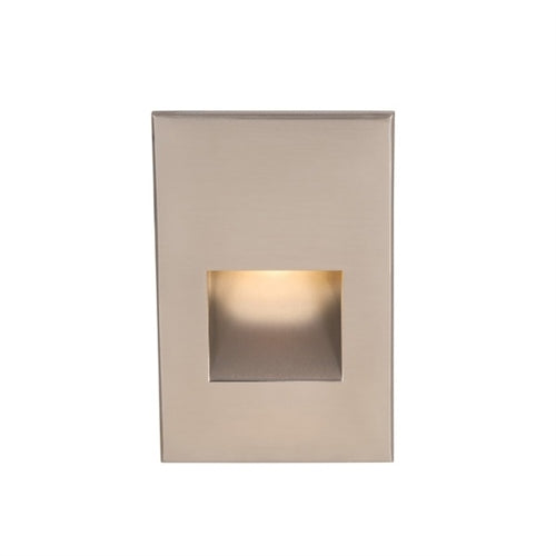 WAC WL-LED200-27-BN Vertical Rectangle LEDme Step Light, 120-277V, 2700K Color Temperature, Brushed Nickel