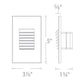 WAC Lighting WL-LED220-AM-BZ 3.5W Vertical Rectangle LED Step Light, 120V, Amber Light, Black on Aluminium