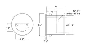 WAC WL-LED300-C-BZ LED Step and Wall Light, 90 CRI, 74 Lumens, Bronze on Aluminum