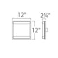 WAC Lighting WS-12712-PN 11W 12" Mythical Vertical LED Wall Sconce, 3000K Color Temperature, 90 CRI, 559 Lumens, Polished Nickel