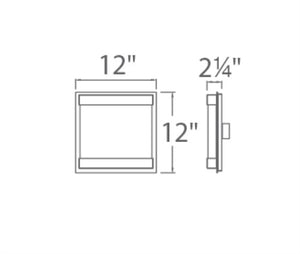 WAC Lighting WS-12712-PN 11W 12" Mythical Vertical LED Wall Sconce, 3000K Color Temperature, 90 CRI, 559 Lumens, Polished Nickel