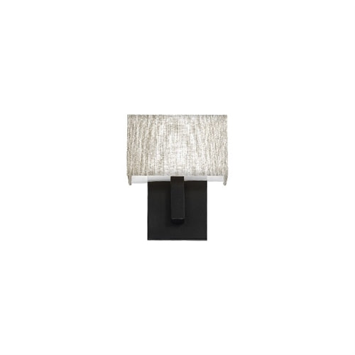 WAC Lighting WS-13107-BK 7" 5.5W LED Manhattan Wall Sconce, 2700K Color Temperature, 90 CRI, 280 Lumens, Black