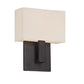 WAC Lighting WS-13107-BO 7" 5.5W LED Manhattan Wall Sconce, 2700K Color Temperature, 90 CRI, 280 Lumens, Brushed Bronze
