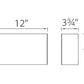 WAC Lighting WS-25612-WT 29W Blok Horizontal 12" LED Wall Sconce, 3000K Color Temperature, 90 CRI, 1162 Lumens, CA Title 24 Compliant, White