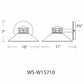 WAC Lighting WS-W15710-BZ 15W Sodor 10" LED Outdoor Wall Sconce, 3000K Color Temperature, 90 CRI, 560 Lumens, CA Title 24 Compliant