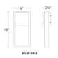 WAC Lighting WS-W15918-BK 13W 18" Archetype Outdoor LED Wall Sconce, 3000K Color Temperature, 90 CRI, 435 Lumens, Black