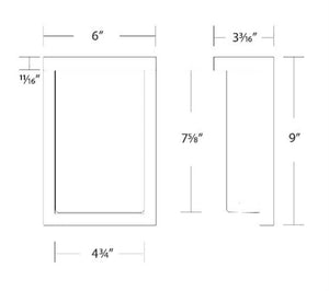 WAC Lighting WS-W190109-30-BK 9" Vega Tall LED Outdoor Wall Sconce, 3000K Color Temperature, 90 CRI, 545 Lumens, Black