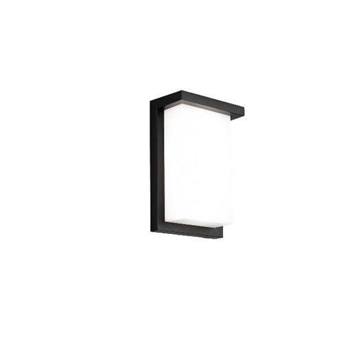 WAC WS-W190109-CS-BK 9" Vega Tall Outdoor Wall Sconce, Selectable CCT 2700K/3000K/3500K/4000K/5000K, 90 CRI, 665 Lumens, Black