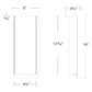 WAC Lighting WS-W190114-30-BK 14" Vega Tall LED Outdoor Wall Sconce, 3000K Color Temperature, 90 CRI, 1050 Lumens, Black