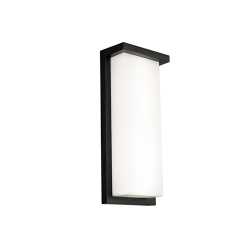 WAC WS-W190114-CS-BK 14" Vega Tall Outdoor Wall Sconce, Selectable CCT 2700K/3000K/3500K/4000K/5000K, 90 CRI, 1375 Lumens, Black