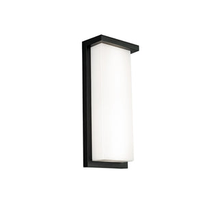 WAC WS-W190114-CS-BK 14" Vega Tall Outdoor Wall Sconce, Selectable CCT 2700K/3000K/3500K/4000K/5000K, 90 CRI, 1375 Lumens, Black