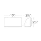 WAC Lighting WS-W20506-WT 16W LED Wall Mount, 3000K Color Temperature, 90 CRI, White
