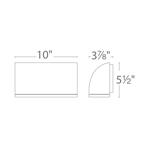 WAC Lighting WS-W20506-WT 16W LED Wall Mount, 3000K Color Temperature, 90 CRI, White
