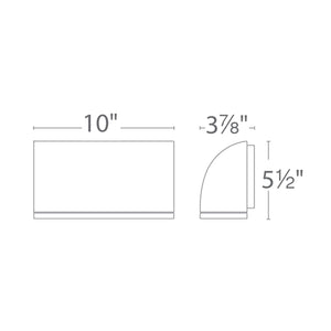 WAC Lighting WS-W20506-WT 16W LED Wall Mount, 3000K Color Temperature, 90 CRI, White