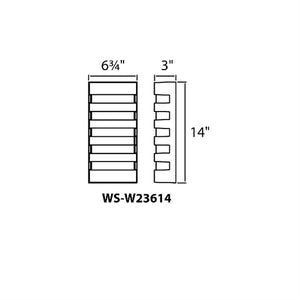 WAC Lighting WS-W23614-BZ 12W 14" Folsom LED Outdoor Wall Sconce 3000K, 3000K Color Temperature, 90 CRI, 965 Lumens, Bronze