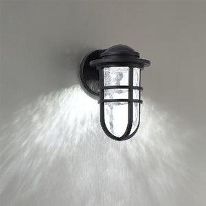 WAC Lighting WS-W24509-BK 10W 9" Steampunk Outdoor LED Wall Sconce, 3000K Color Temperature, 90 CRI, 365 Lumens, Black