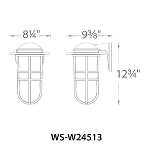 WAC Lighting WS-W24513-BZ 10W 13" Steampunk Outdoor LED Wall Sconce, 3000K Color Temperature, 90 CRI, 440 Lumens, Bronze