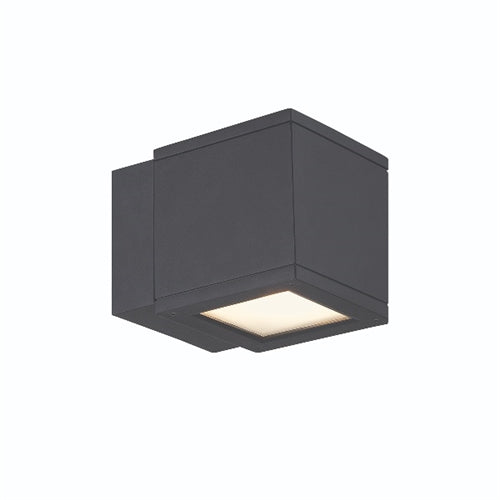 WAC Lighting WS-W2504-BK 16W Rubix Single LED Wall Mount, 3000K Color Temperature, 90 CRI, 750 Lumens, Black