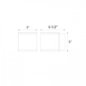 WAC Lighting WS-W2504-BK 16W Rubix Single LED Wall Mount, 3000K Color Temperature, 90 CRI, 750 Lumens, Black