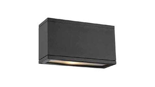 WAC Lighting WS-W2510-BK 30W Rubix Double LED Wall Mount, 3000K Color Temperature, 90 CRI, 1385 Lumens, Black
