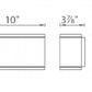 WAC Lighting WS-W2510-BZ 30W Rubix Double LED Wall Mount, 3000K Color Temperature, 90 CRI, 1385 Lumens, Bronze