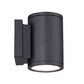 WAC Lighting WS-W2604-BK 6.5" Tube Double LED Light Outdoor Wall Sconce, 16W, 800 Lumens, 3000K Color Temperature, 90 CRI, Black