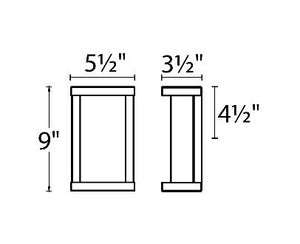 WAC WS-W47814-SS 14" 34W Case LED Outdoor Wall Sconce, 3000K Color Temperature, Stainless Steel