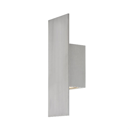 WAC Lighting WS-W54614-AL 11W 14" Icon LED Outdoor Wall Sconce, 3000K Color Temperature, 90 CRI, Brushed Aluminum