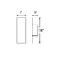 WAC Lighting WS-W54614-AL 11W 14" Icon LED Outdoor Wall Sconce, 3000K Color Temperature, 90 CRI, Brushed Aluminum