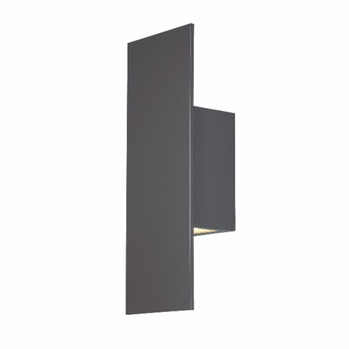 WAC Lighting WS-W54614-BL 11W 14" Icon LED Outdoor Wall Sconce, 3000K Color Temperature, 90 CRI, Black