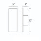 WAC Lighting WS-W54620-AL 11W 20" Icon LED Outdoor Wall Sconce, 3000K Color Temperature, 90 CRI, Brushed Aluminum