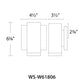 WAC Lighting WS-W61806-AL 9W 6" Block LED Outdoor Wall Sconce, 3000K Color Temperature, 90 CRI, Brushed Aluminum
