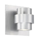 WAC Lighting WS-W64906-AL 6.5W 6" Barrel LED Outdoor Wall Sconce, 3000K Color Temperature, 90 CRI, Brushed Aluminum