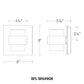 WAC Lighting WS-W64908-AL 21.5W 8" Barrel LED Outdoor Wall Sconce, 3000K Color Temperature, 90 CRI, Brushed Aluminum