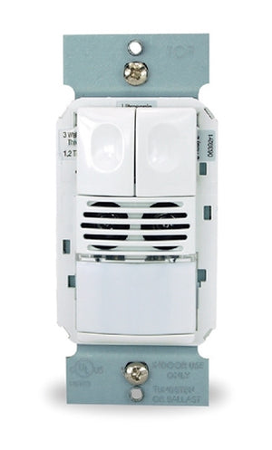 Wattstopper DSW-200-G Dual Technology Dual Relay Wall Switch Occupancy Sensor, 2 Relays 120/277V, Gray