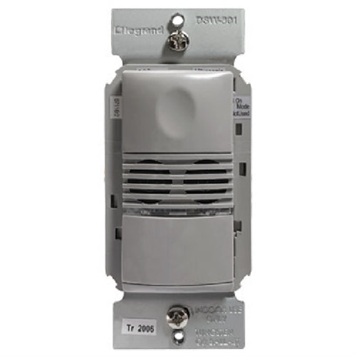 Wattstopper DSW-301-G Dual Tech Wall Switch Occupancy Sensor, 120/277V, Grey