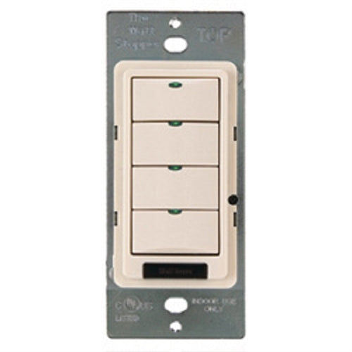 Wattstopper LMPS-104-LA DLM 4-Button Partition Switch, Light Almond