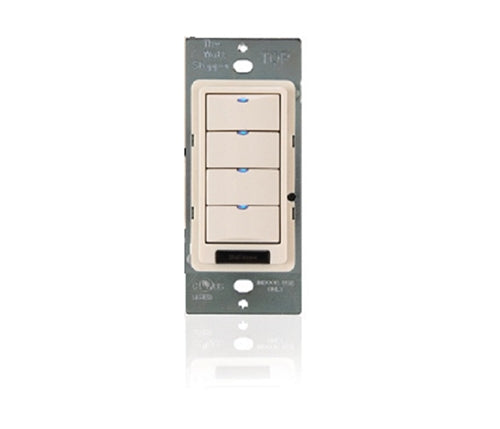 Wattstopper LMSW-104-G Digital Wall Switch, 4-Button with Infrared, Gray