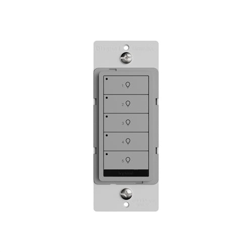 Wattstopper LMSW-250-GRY 5-Button Standard Wall Switch, Gray